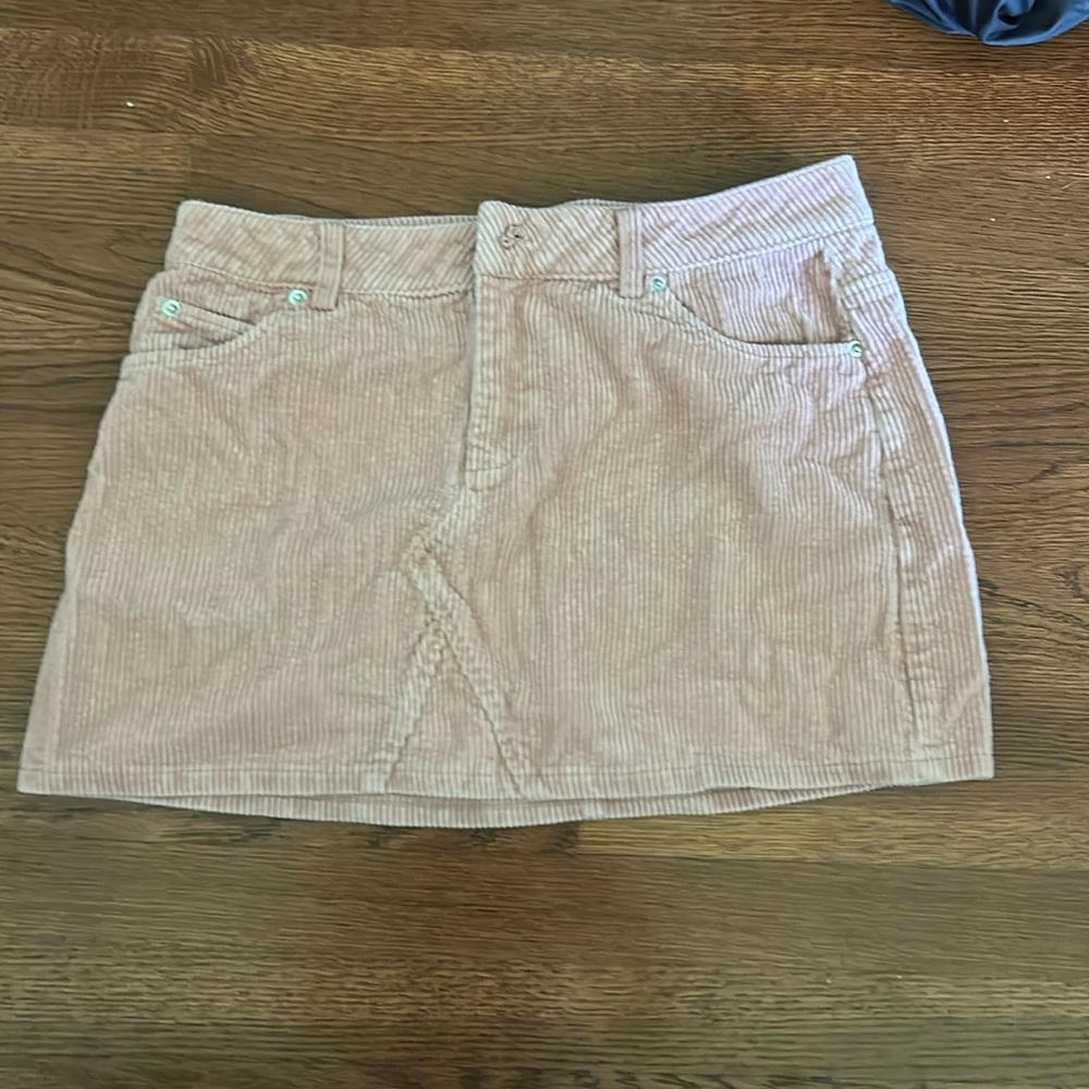 Urban Outfitters Corduroy Light Pink Mini Skirt